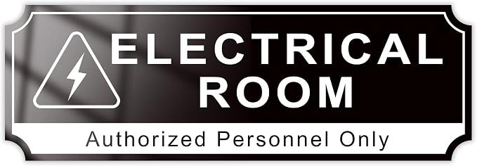 Electrical Room Door Sign for Business，Self-Adhesive Durable Modern Electrical by LUHIMO