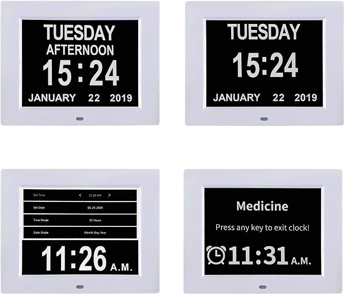 TMC 8 Inch Digital Dementia Clock - Image 5