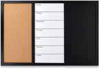 Navaris Combination Board Cork/Whiteboard/Chalkboard - Image 5