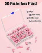 Uniclife 200 Pcs Thumb Tacks for Wall, Decorative Push Pins, Cute Thumbtacks - Image 6