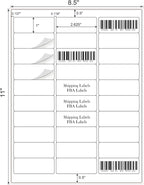 1" x 2-5/8" Address Labels 1500 Labels Sticker Paper - Image 2