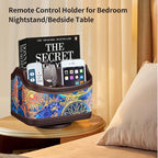PUSU 360°Rotatable Remote Control Holder, PU Leather TV Remote Holder Caddy - Image 6
