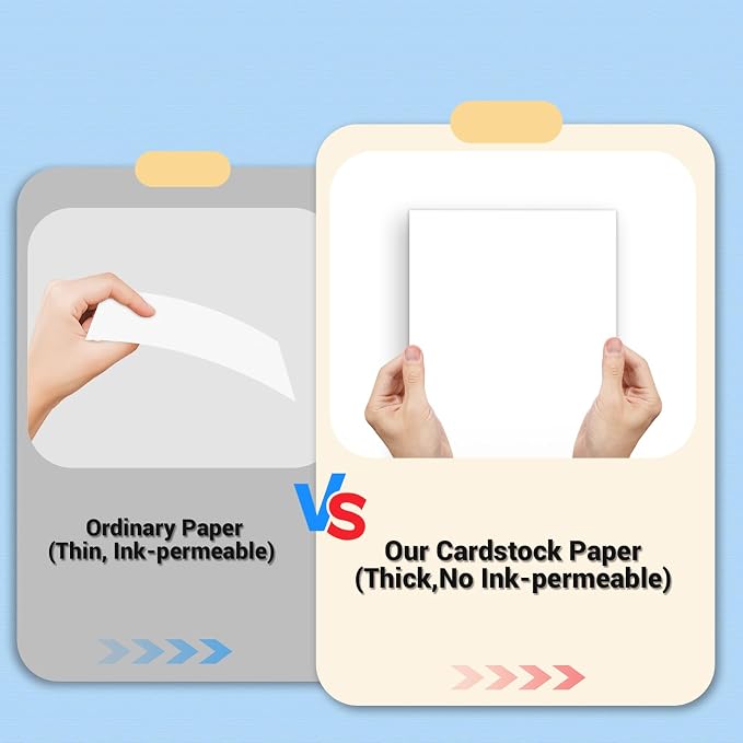 Cardstock 8.5 x 11, Thick Printer Paper 75 lb/200 gsm, 40 Sheets Card Stock - Image 4
