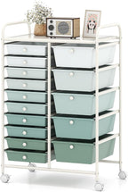 HAPPYGRILL 15-Drawer Rolling Cart, Storage Carts by HAPPYGRILL