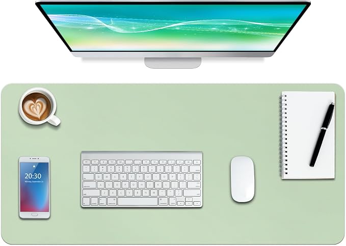 Boutilon Leather Desk Pad Protector, Non-Slip Mouse Pad, Laptop Desk Pad by Boutilon