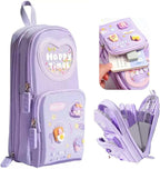 Large Capacity Kawaii Purple Pencil Case by Unknown