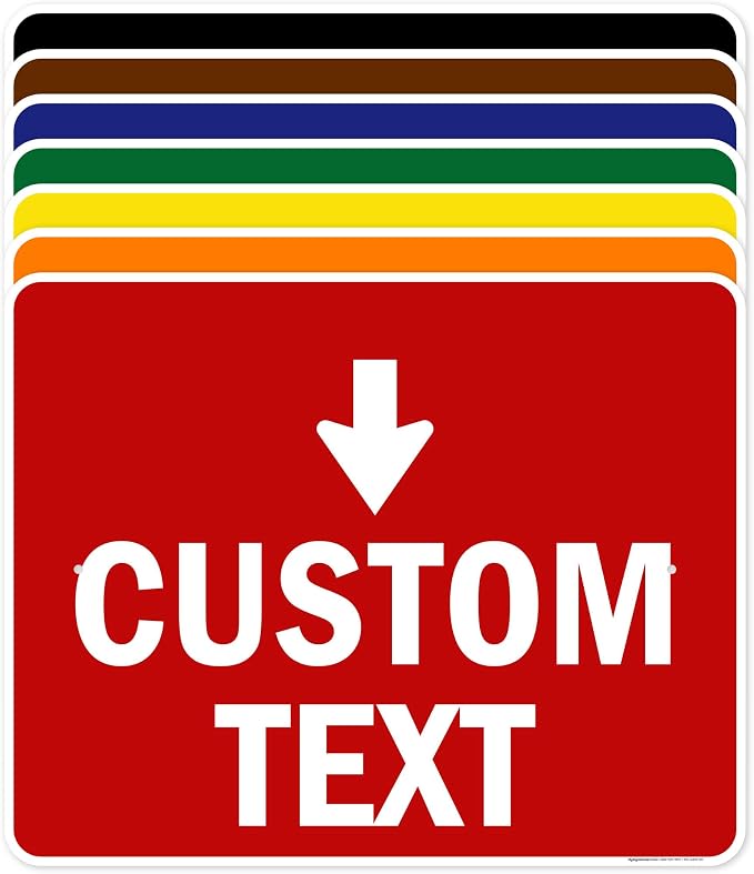 Custom Arrow, Custom Directional Sign, Down Arrow, 24x30 Inches, Rust Free .063 by MySignCenter