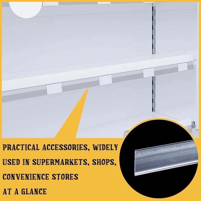 Fainne 25 Pcs Shelf Label Strips 1.25''H x 27 L Self Adhesive Shelf Label - Image 6