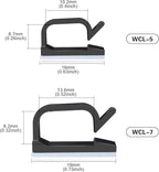 XHF 120 PCS Adhesive Cable Wire Clips Black, Outdoor Christmas Light Clips - Image 2