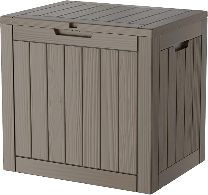 PATIOEASY Outdoor Storage Box 30GAL Waterproof Resin Deck Box, UV-Resistant by Unknown