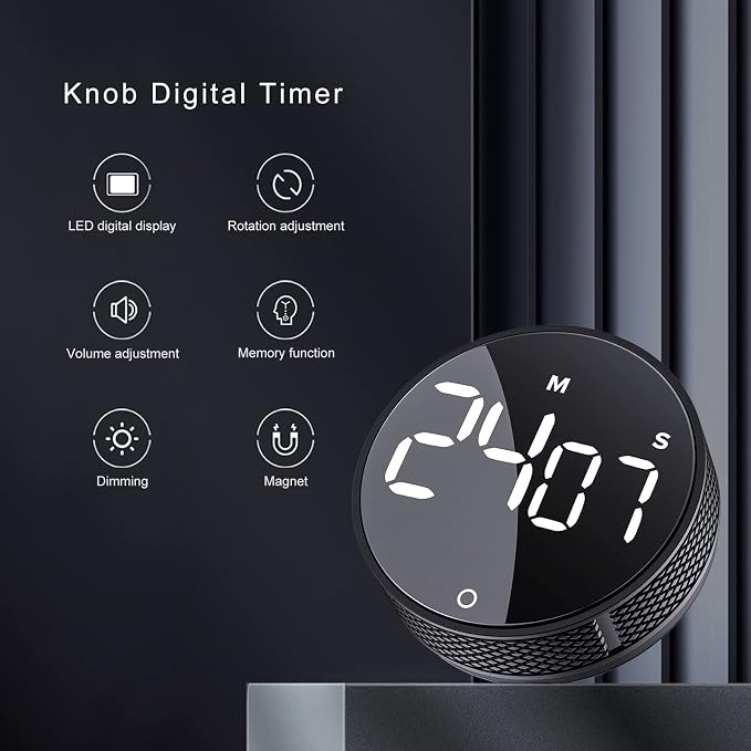 AVINIA Digital Kitchen Timers, Visual timers Large LED Display Magnetic - Image 2