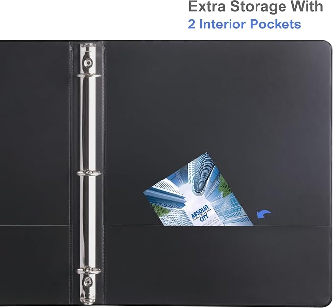 3 Ring Binder 1/2 Inch, ViVin Sturdy 0.5"-Round Ring Binder - Image 4
