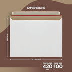 100 Pack 9.5 x 12.5 Inches Rigid Mailers – Self Adhesive White Cardboard - Image 2