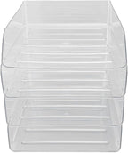 Jeanoko Desk Letter Tray Set Transparent Stackable Organizer - Image 3