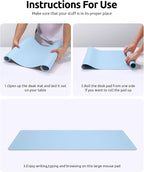 YSAGi Leather Desk Protector, Office Mat, Large Mouse Mat, Non-Slip PU Leather - Image 9