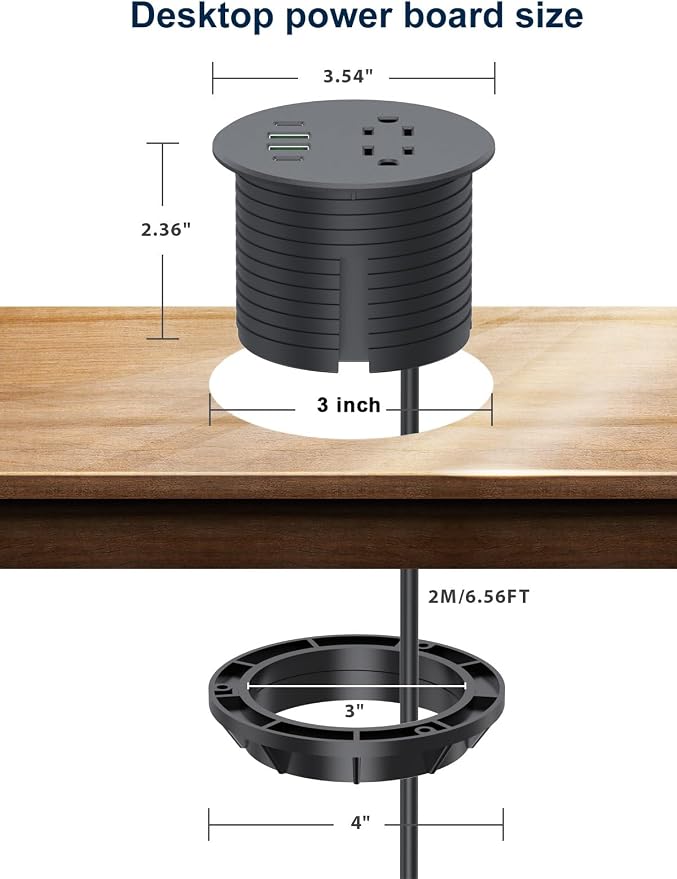 Recessed Power Grommet 3 inch - Image 5
