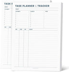 Task Planner & Tracker 8.5 x 11 Tear-Off 70 Sheet Planner Pad – Project by Emblissom