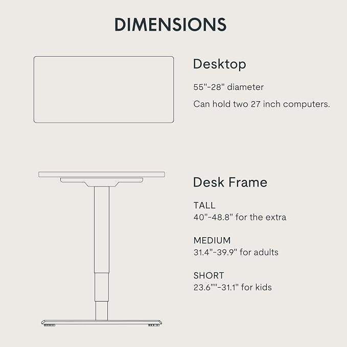 FLEXISPOT E6 3-Stage Dual Motor Electric Standing Desk 55 x 28 Sit Stand Up Desk - Image 6
