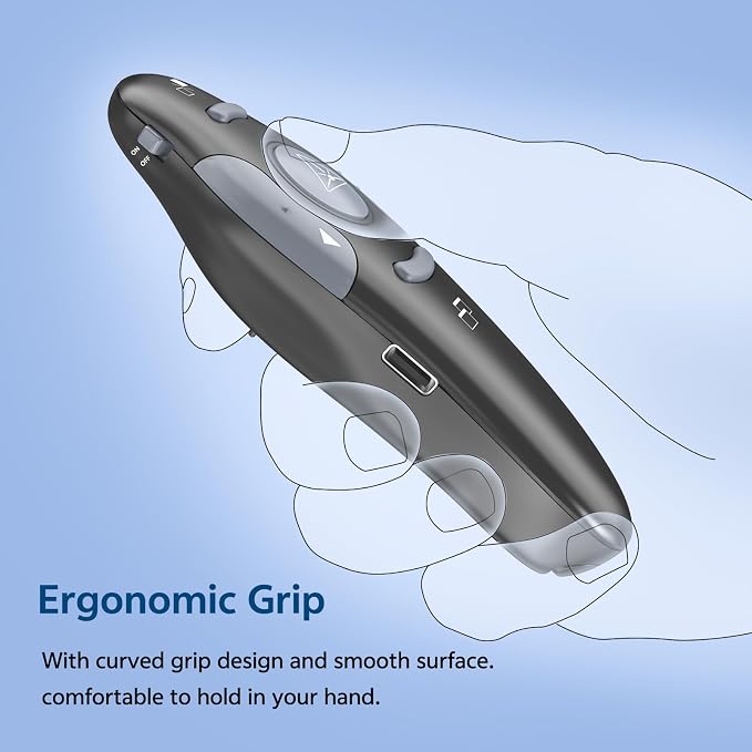 Presentation Clicker with Storage Case, USB C Rechargeable Wireless Presenter - Image 5