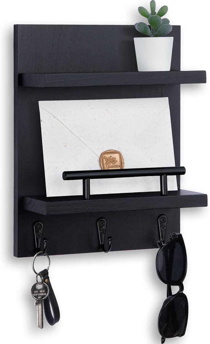 Lucundm Key Holder Wall Mount, Mail Shelf Decor by Lucundm