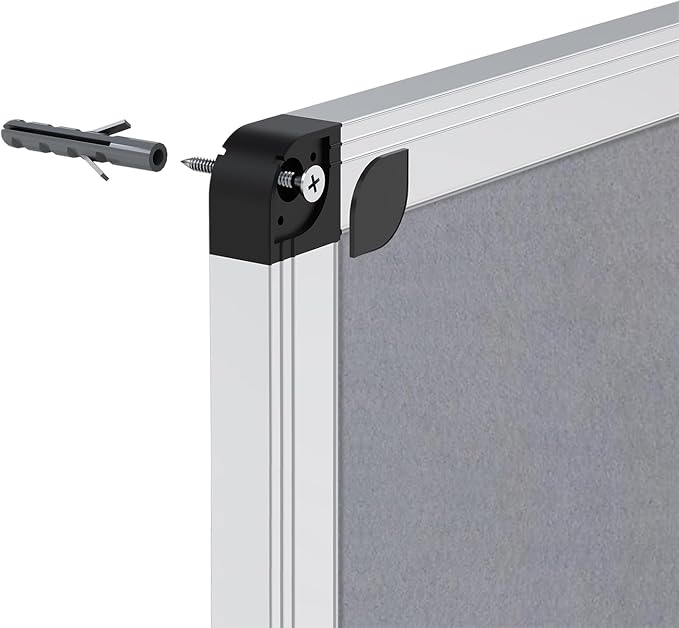VIZ-PRO Notice Board Felt Gray, 48 X 36 Inches - Image 3