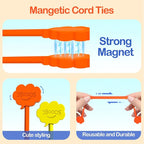 SOOOEC Magnetic Cord Ties, 16 Pack 7.2" Snap on Magnetic Cable Ties Cute Cloud - Image 3