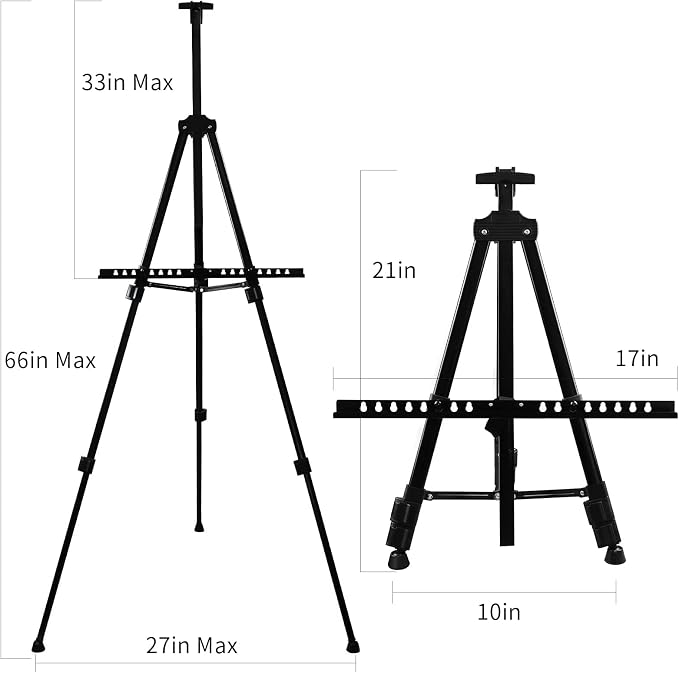 RRFTOK Artist Easel Stand, Metal Tripod Adjustable Easel - Image 3