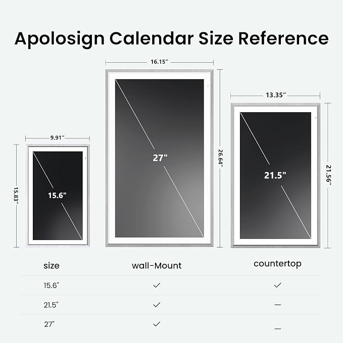 ApoloSign 21.5" Digital Calendar: Dual Mode Calendars - Image 8