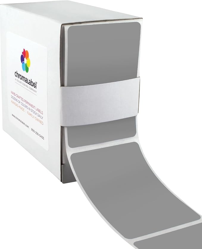 ChromaLabel 2 x 3 inch Permanent Color Code Rectangle Labels, 250 Labels per by ChromaLabel