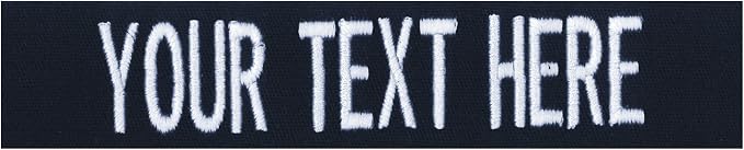 Custom Uniform Name Tapes Solid Colors. Dark Blue Fabric, 3.5 Inch Sew on by NORTHERNSAFARI
