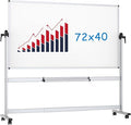 VIZ-PRO Double-Sided Magnetic Mobile Whiteboard, 72 x 40 Inches, Rolling Dry by VIZ-PRO