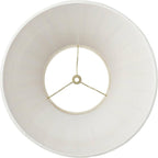Creme Linen Large Box Pleat Lamp Shade 7" Top x 14" Bottom x 11" High - Image 5