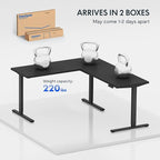 FLEXISPOT L Shaped Standing Desk, 63 x 47 Inch Electric Height Adjustable - Image 7