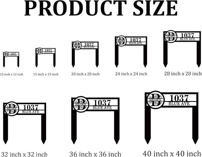 Personalized Metal Adress Sign - Image 5