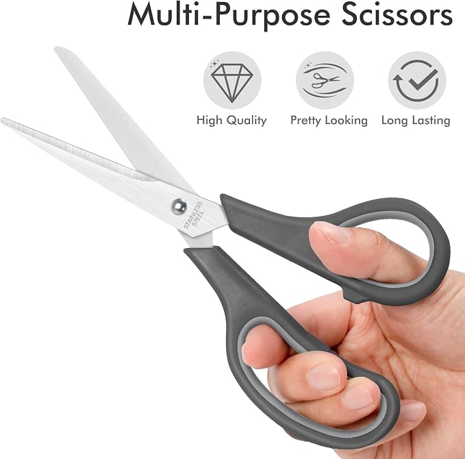 30 Pack Scissors Bulk, 8 Inch Sharp Scissors All Purpose - Image 5
