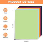 Cardstock 8.5 X 11, 40 Sheets 10 Colors Card Stock, 75lb/ 200gsm Copy Paper - Image 2