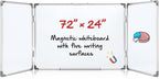 72" x 24" Foldable Whiteboard Dry Erase Board Large Tri Folding Whiteboard by Unknown