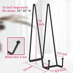 Decolore 3 Pack 16 Inch Black Plate Stand - Image 2