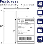 POLYSELLS Shipping Labels with Self Adhesive - Image 2