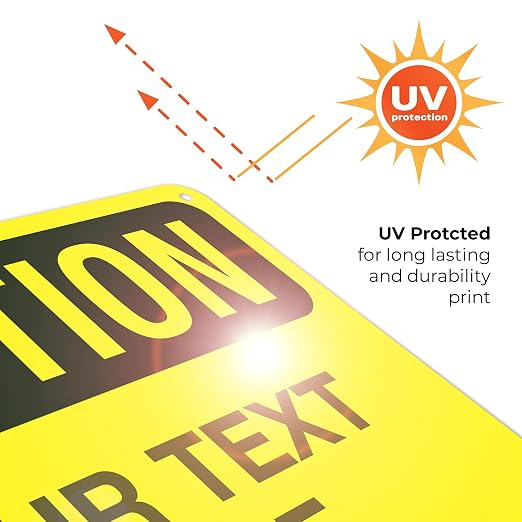 Custom Caution Sign, OSHA Sign, 10x7 Inches, Rust Free .040 Aluminum, Fade - Image 7