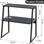 Arbuxzuy Printer Stand, Desktop Printer Shelf, 3 Tier Desk Shelf - Image 2