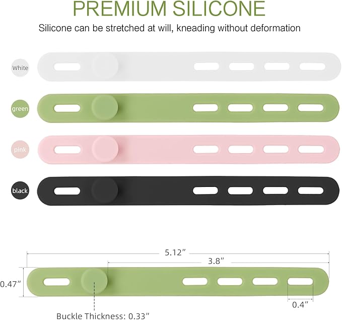 Donruby 24Pcs Silicone Cable Ties - Image 2
