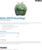 Dahle 20723 Shred Bags w/Gusseted Sides - Image 2