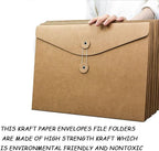 10pcs A4 Kraft Paper Envelopes Portfolio Foolscap File Folders Document Folder - Image 3