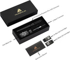 HUASHILAI Luxury Matte Black Forest Fountain Pen Set, Titanium Black Extra Fine - Image 2