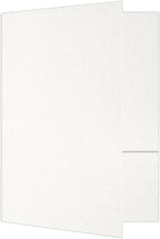 LUXPaper 9" x 12" Presentation Folders | Two Pocket | White Linen | 100lb. by LUXPaper