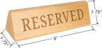 Wood Table Top Seating Reserved Signs - Image 2