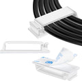 XHF 100 PCS Self Adhesive Cable Clips White, Wire Clips Cable Management Wire by XHF