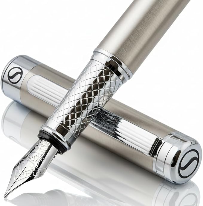 Scriveiner Stainless Steel Fountain Pen by Scriveiner