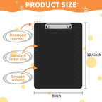 Black Clipboards, PANDRI 6 Pack Plastic Black Clipboards - Image 2